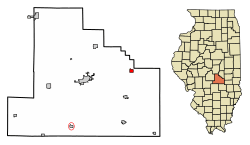 Location of Windsor in Illinois