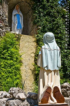 St. Peter & Paul Catholic Church grotto and garden.