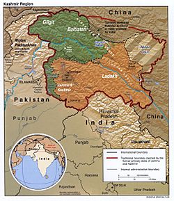 The Indus river in the Kashmir region