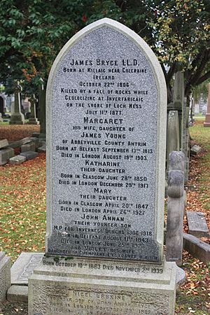 The grave of James Bryce, geologist, Grange Cemetery, Edinburgh