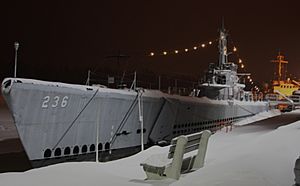 USS Silversides winter - Muskegon Michigan