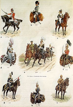 Uniforms worn by the 17th Duke of Cambridge's Own Lancers between 1768 and 1914, by Richard Simkin