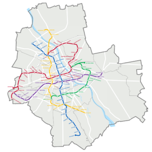 Warszawa - Stacje metra - plan do 2050