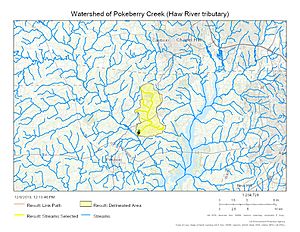 Watershed of Pokeberry Creek (Haw River tributary)