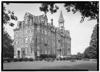 West side and south front - Fisk University, Jubilee Hall, Seventeenth Avenue, North, Nashville, Davidson County, TN HABS TENN,19-NASH,7A-3