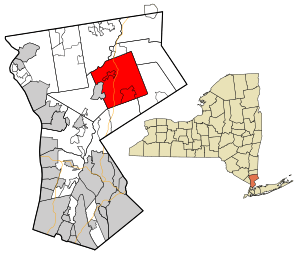 Location of Bedford in Westchester County, New York