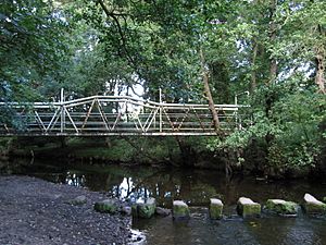 Wortley - footbridge and stepping stones