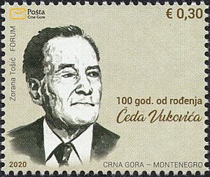 Čedo Vuković 2020 stamp of Montenegro