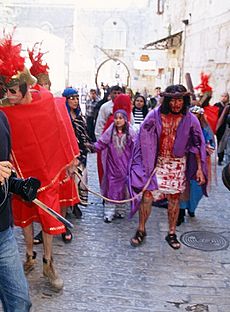5 010 Via Dolorosa- Walk in Jerusalem, with Jesus Christ-Actor and Press