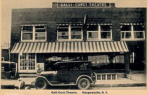 A vintage postcard of the theatre