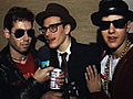 Adam Yauch, Ricky Powell and Mike D in 1986