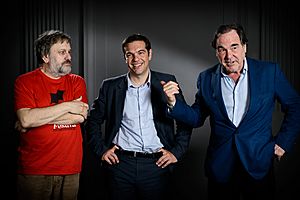 Alexis Tsipras, Oliver Stone, Slavoj Zizek (8752107280)