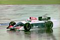 Andrea de Cesaris - Tyrrell 021 during practice for the 1993 British Grand Prix (33302878150)