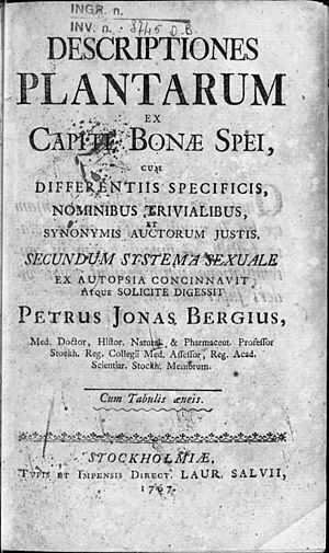 Bergius, Peter Jonas – Descriptiones plantarum ex Capite Bonae Spei, 1767 – BEIC 6961957