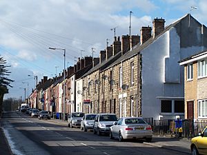 Blue Skies and Sky Dishes, Manchester Road, Deepcar - geograph.org.uk - 1734479.jpg