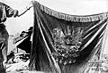 Captured Ottoman battle flag Khan Ayash (AWM image B02838)