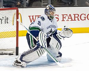Cory Schneider with Canucks on Jan 28 2013