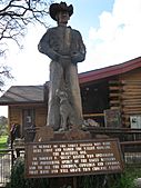 Cowboy monument in Parkfield