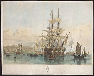 Emigrants leaving the ship Sydney Cove