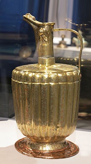 Ewer in the name of Mahmud b. Muhammad al-Harawi Khurasan, Herat, dated A.H. Sha'ban 577 (December 10, 1181-January 7, 1182)