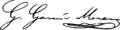 Firma de Gabriel García Moreno