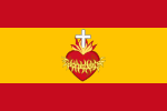 Flag of Spain according to command of Alphonse Charles with Sacred Heart