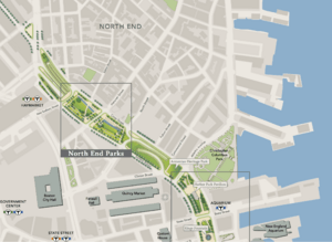 Greenway map detail showing North End Parks