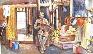 Gus Masik in his cabin