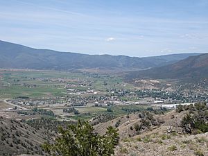 Gypsum, Colorado, from the hills north of town