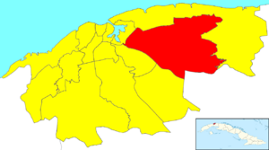 Location of Guanabacoa in Havana