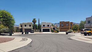 Houses In An Oro Valley Cul-De-Sac in August 2023