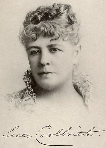Ina Coolbrith portrait with signature