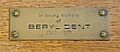 Inscription to Beryl May Dent (1900-1977) on the Bishop's Chair in Sompting parish church