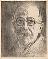 Jose Arpa, Self Portrait, c. 1927, etching on paper