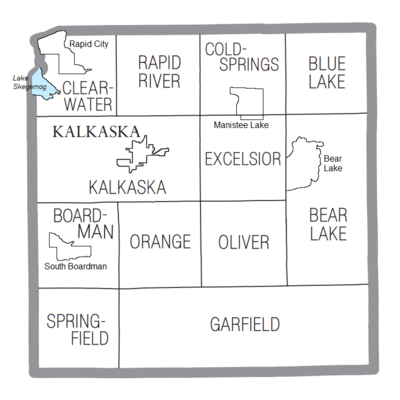 Kalkaska County, MI census map