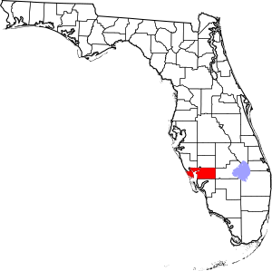 Map of Florida highlighting Charlotte County