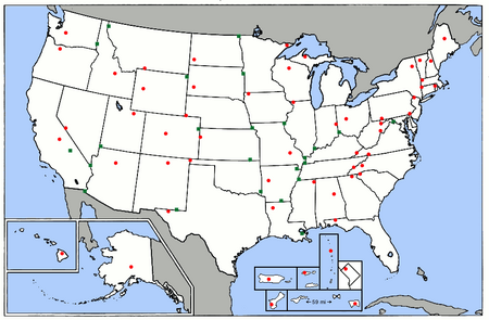 Map of USA elevations with territories 2
