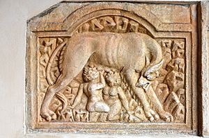 Maria Saal Dom Grabrelief Romulus und Remus 27122013 774