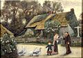 Marie Spartali Stillman - Farm Scene
