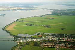 Aerial view of Muiden and Muiderslot