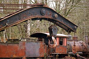 Number 17 and a crane