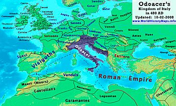 The Kingdom of Italy (under Odoacer) in 480 AD.