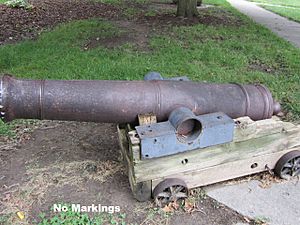 One of two unmarked cannons