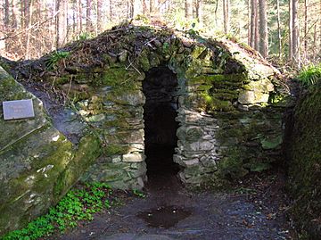 Ossian's Cave front, The Hermitage