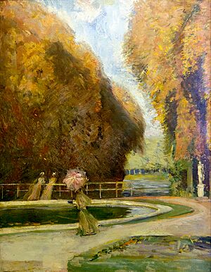 Paul Helleu 1908c Trois femmes dans le parc de Versailles