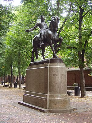 Paul Revere Statue by Cyrus E. Dallin, North End, Boston, MA
