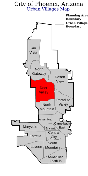 Location of Deer Valley highlighted in red.