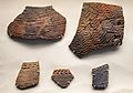 Pottery bowl fragments, Early Neolithic Egypt, Nabta, 7050-6100 BCE, British Museum EA76916 EA769046 EA76941 EA76943 EA76944