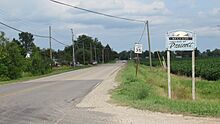 Prescott, MI road signage