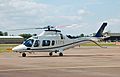 Qinetiq AgustaWestland AW105E Power arrives RIAT Fairford 10thJuly2014 arp